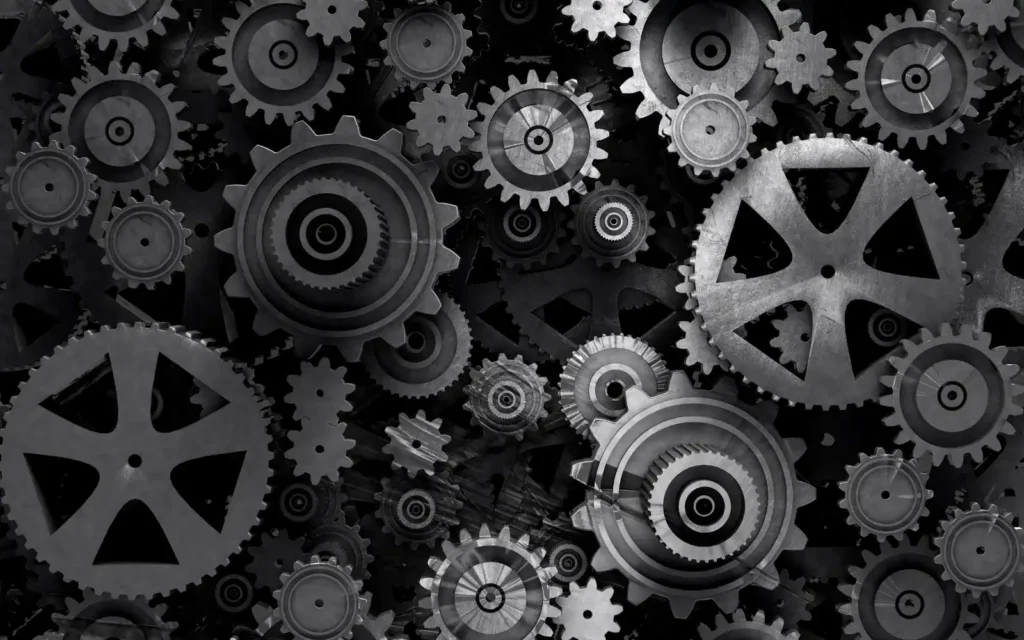 A series of gears and cogs, representing the Revive Online framework